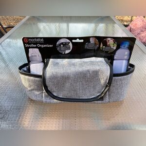 Monbebe Gray and Black Stroller Organizer Caddy with Handles